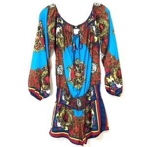 Va Va Voom Blue & Red Romper